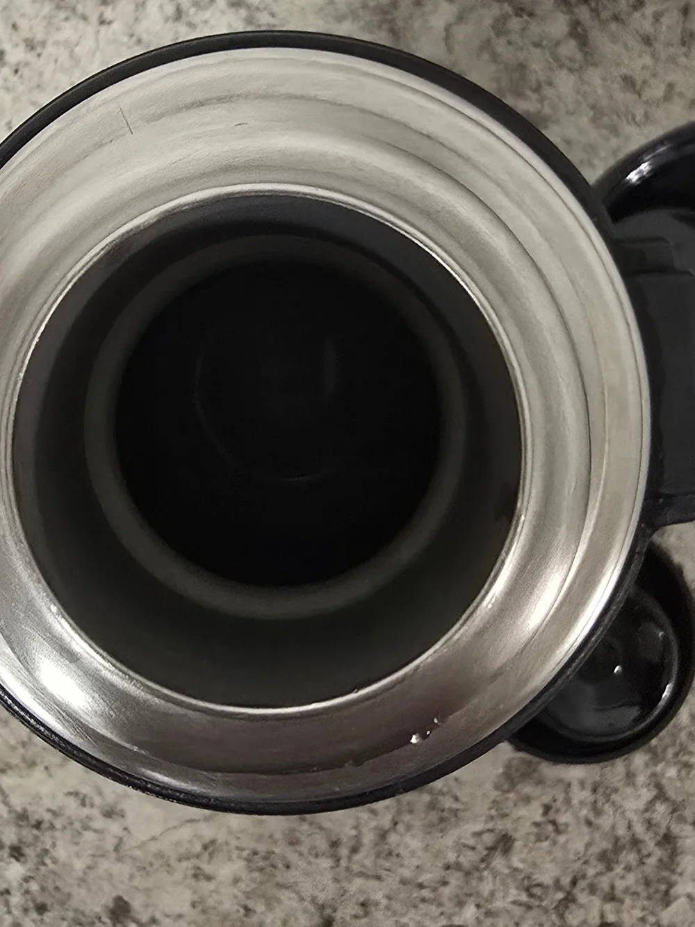 Thermos Black & Silver Stainless Steel Vacuum Bottle - Black